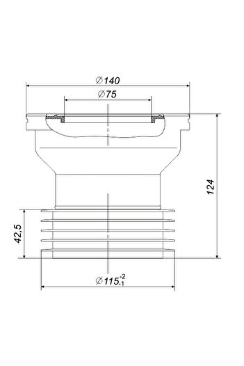Other Rigid toilet bowl connection 110 mm