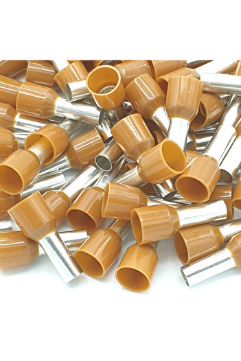 Other 100 pieces of 10mm² insulated brown single cable lugs