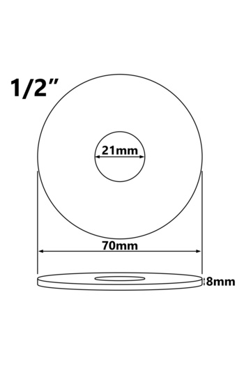 Other Chrome rosette 1/2"
