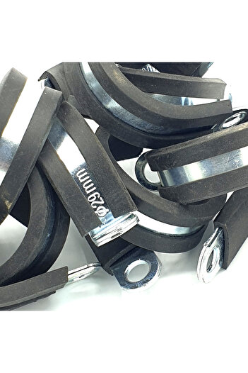 Other 10pcs x 29mm Rubber Lined Cable P-Clips Steel Hose P Clamps