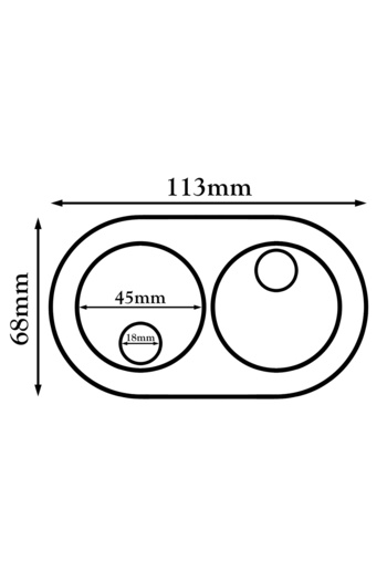 Other Chrome Double PVC Rosette 18mm Pipe Cover