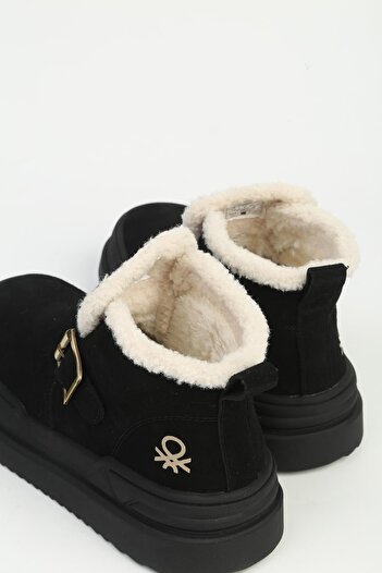 Benetton Black Women's Boots Imported Bni-12047