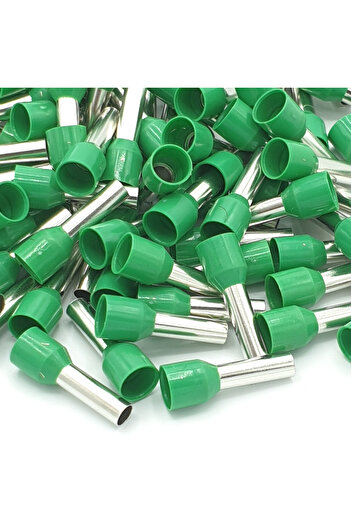 Other 100 pieces of 6mm² insulated green single cable lugs