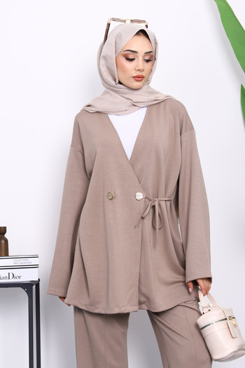 İmajButik Σετ παντελόνι με λεπτομέρεια από βιζόν