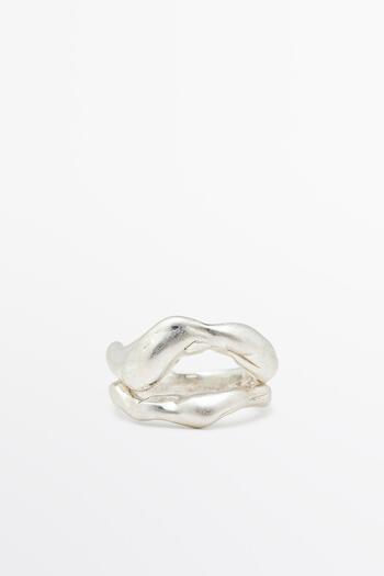 Massimo Dutti Soyut metal yüzük