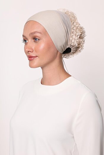 Levidor Stone Clip-On Silicone Seamless Ruffle Bonnet