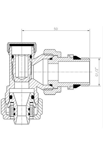 Other PEX 16x1/2" angle return radiator valve