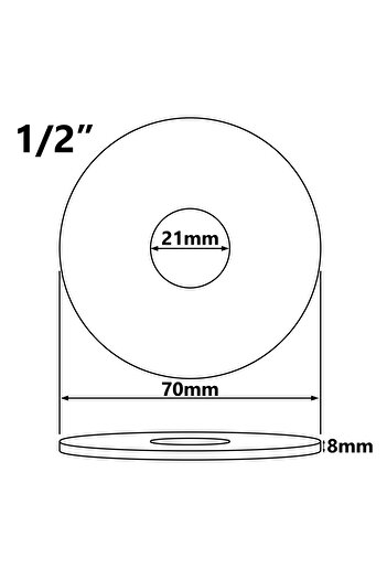 Other Gold Flat Escutcheon 1/2" for Sanitary Installations