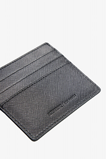 ALTINYILDIZ CLASSICS Men's Black 100% Leather Card Holder