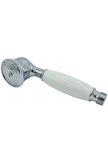 Other Retro Style White/Chrome Shower Head, Brass/Plastic