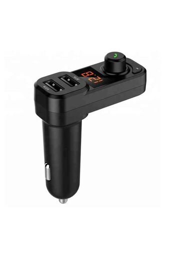 Generic Bluetooth FM Transmitter for Car | 7-Color LED, QC 3.0 & USB-C PD Fast Charging