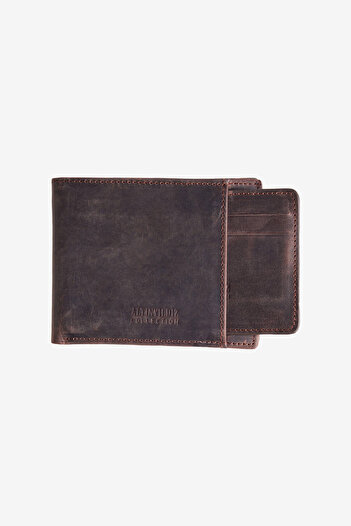 ALTINYILDIZ CLASSICS Men's Brown 100% Leather Wallet