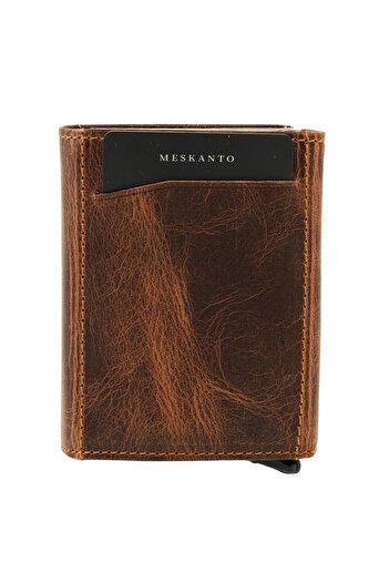 Meskanto Genuine Leather Mechanism Wallet