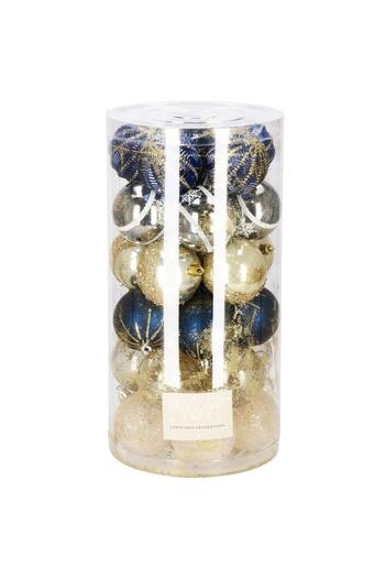 SERSIMO Christmas bauble set with holiday patterns, 30 pieces, 6cm, multicolor
