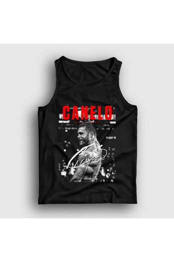 Presmono Unisex Black Boxing Canelo Alvarez Tank Top 576763Tt
