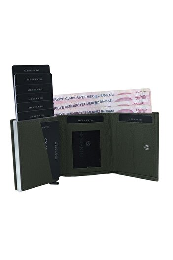 Meskanto Genuine Leather Mechanism Wallet