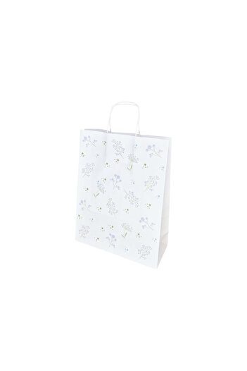 Papette Set of 100 Kraft Paper Bags with Pattern 6 Floral 24 x 31(H) x 10cm