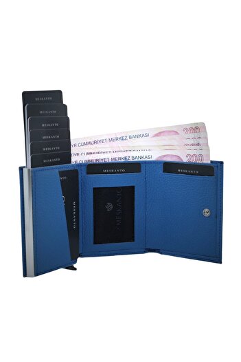 Meskanto Genuine Leather Mechanism Wallet