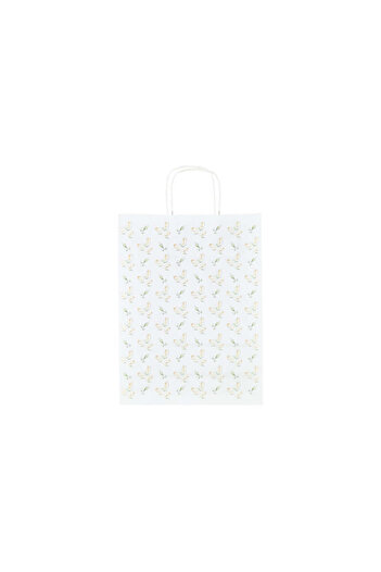 Papette Set of 100 Kraft Paper Bags with Pattern 11 Floral 24 x 31(H) x 10cm