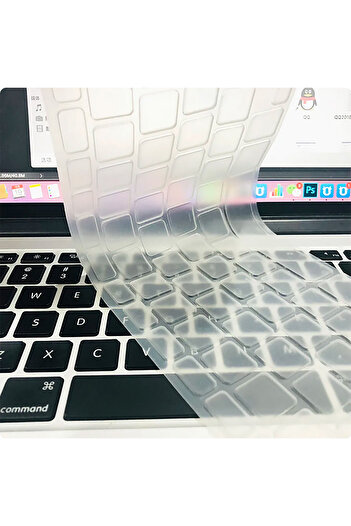 HTstore MacBook Compatible 13' 2017 A1466 Zore Keyboard Protector Transparent Frosted Silicone Pad