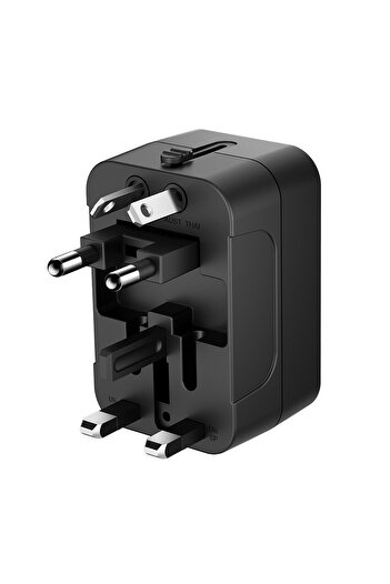 Other Travel Adapter Universal Charger 24W EU / US / AUS / UK / 2x USB-A - Black