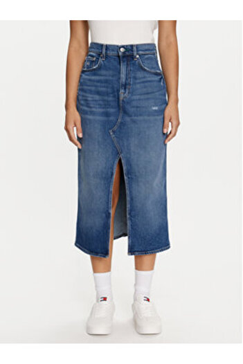 Tommy Jeans Women's Denim skirt DW0DW18225 Blue
