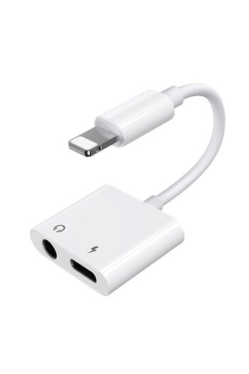Other iPhone Lightning - Lightning 3.5mm mini jack headphone splitter adapter white