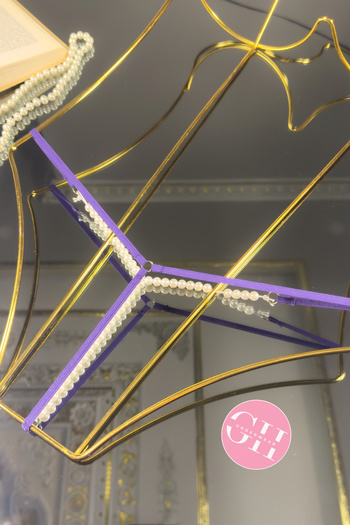 G&H UNDERWEAR Purple Full Pearl String