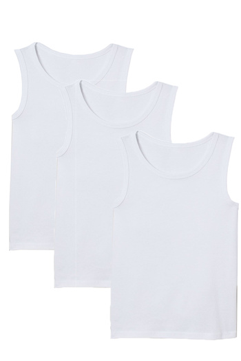 uniconf Set of 3 men's large-waisted tank tops XMB00SETALB, Uniconf