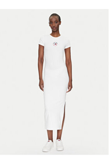 Tommy Jeans Womens Casual Dress DW0DW20384 White