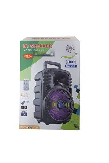OEMN Portable Bluetooth Trolley Speaker with 8-Inch Speaker, Colorful Lights, Screen, 15W Clarity and Bas