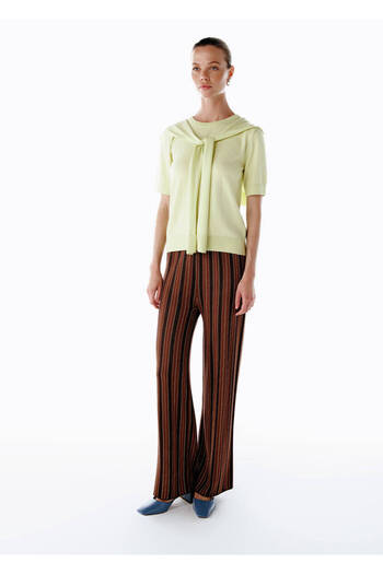 Knitss Patchwork Patterned Knitwear Trousers