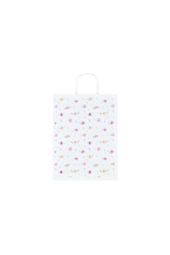 Papette Set of 100 Kraft Paper Bags with Pattern 12 Floral 24 x 31(H) x 10cm