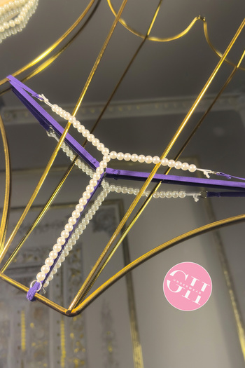 G&H UNDERWEAR Purple Full Pearl String