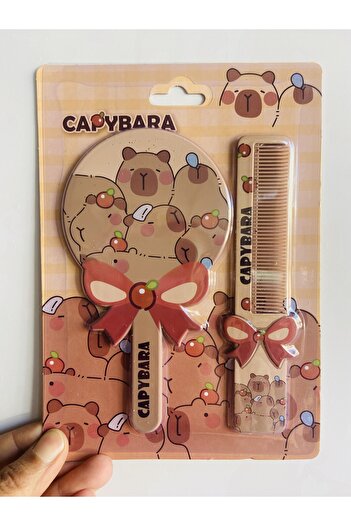 synshop Capybara Kapibara Mirrored Comb Set Hair Brush