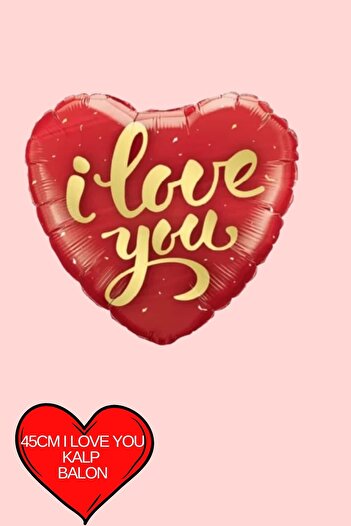 Baloncu Dede Heart Balloon Candle Romantic Dinner Set I Love You Written Balloon Dusty Rose Anniversary Marriage Proposal