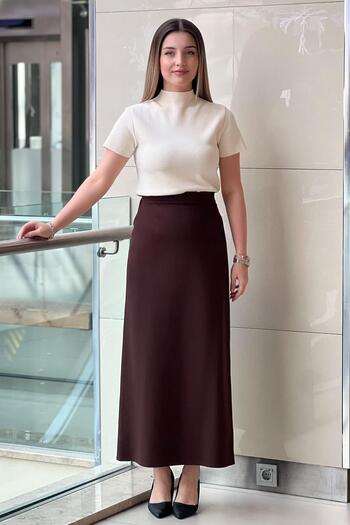 Ceremony Steel Knitted Pencil Skirt