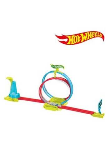 mattel Hot Wheels Neon Speeders Laser Stunt Slamway with 1 Car -