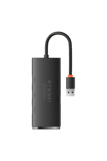 Other Lite Series 4-Port USB-A to 4x USB-A 3.0 Hub Splitter, 25cm Cable - Black