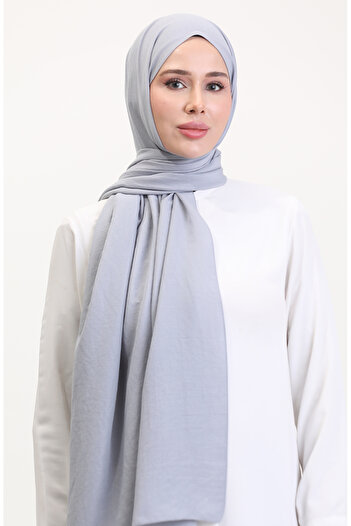 sefamerve Cotton Jazz Shawl 70257-02 Silver Gray