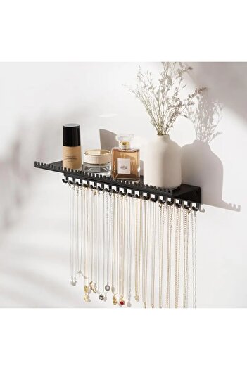 VENON Black Metal Wall Mounted Jewelry Rack Jewelry Stand Bracelet Necklace Hanger Rack Jewelry Organizer