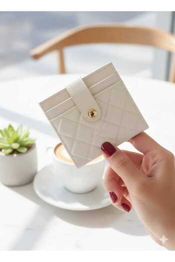 Uzs pace Zippered Coin Compartment, Multi-Compartment - Minimalist Leather Look Card Holder (12.5 × 10.5)