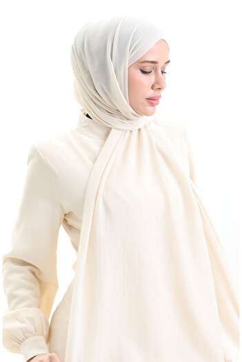 sefamerve Cotton Soft Shawl 70283-11 Beige