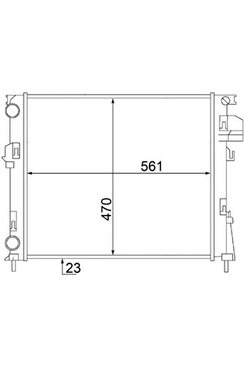 MAHLE RENAULT TRAFIC II engine cooling radiator, plate/chassis (EL) 2001-2011