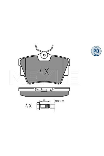 MEYLE Brake pad set rear axle disc brake RENAULT TRAFIC III bus (JG_) 2014-2020