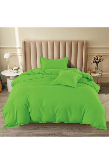Casa de Vis Bed Linen Set, 1 Person, 140 x 200 cm, Elastic, Satin Cotton, 4 Pieces,