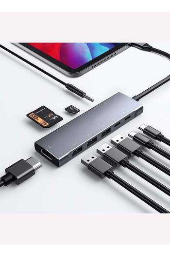 YZMA GLOBAL USB C Hub, Type C Hub 9 in 1 Multiport Adapter