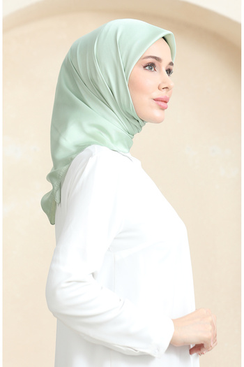 sefamerve Plain Crystal Scarf 70252-19 Mint Green