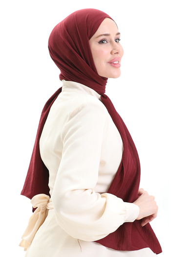 sefamerve Cotton Soft Shawl 70283-16 Claret Red