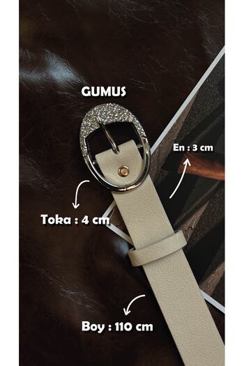 LİA KEMER Oval Patterned Silver Buckle Model Women's Belt Waist Belt Coat Belt Dress Belt Trouser Belt